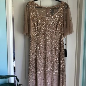 Long Champagne Prom - Gown Dress! Adrianna Papell
